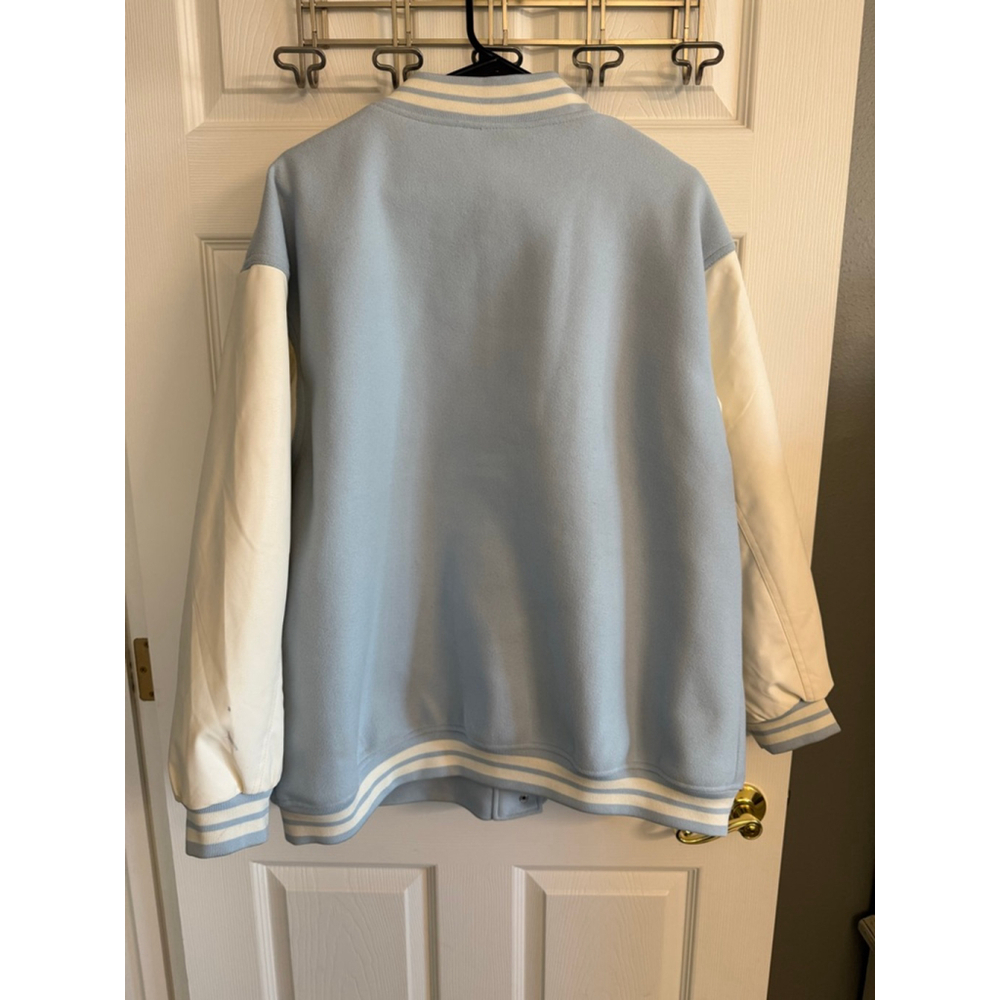 H&M Divided NWOTS Divided Blue and White Varsity Jacket XL - Picture 2 of 8